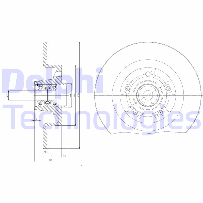Remschijven Delphi Diesel BG9115RSC