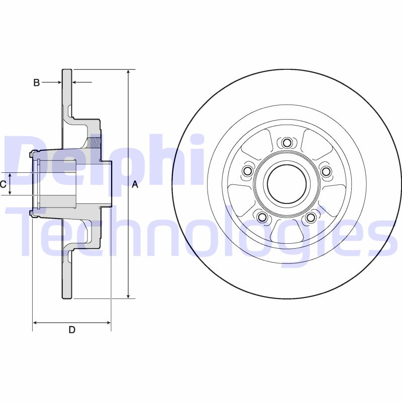 Remschijven Delphi Diesel BG9133RS