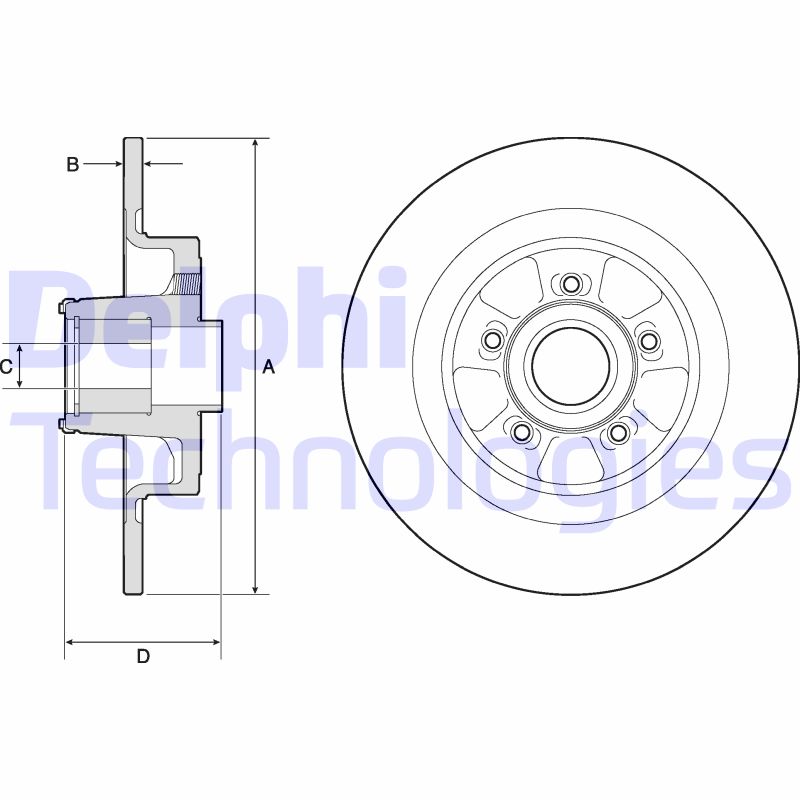 Remschijven Delphi Diesel BG9133RSC