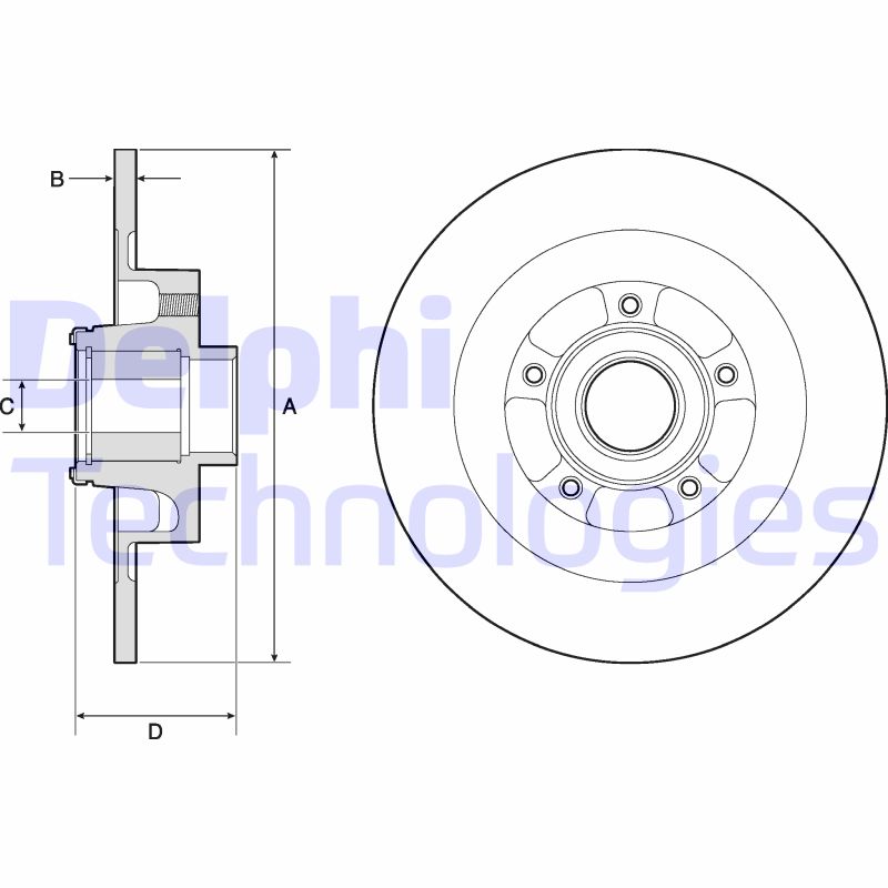 Remschijven Delphi Diesel BG9134RSC