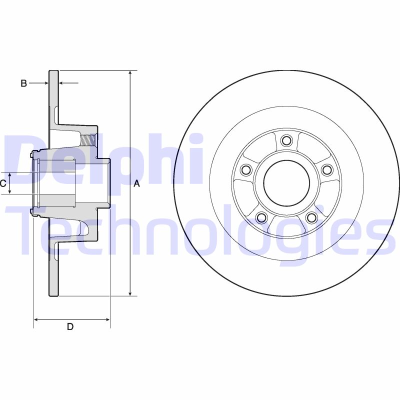 Remschijven Delphi Diesel BG9135RS