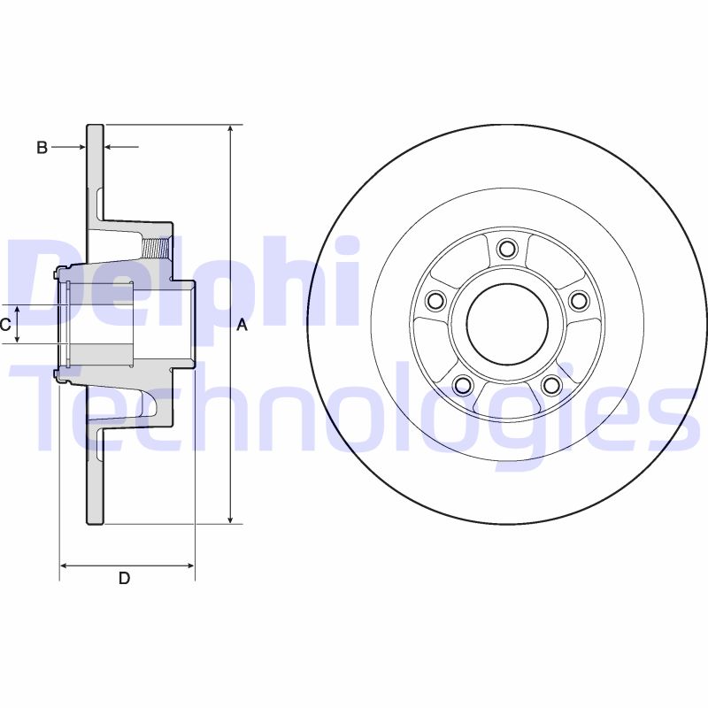 Remschijven Delphi Diesel BG9135RSC