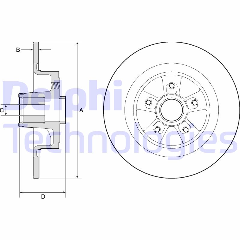 Remschijven Delphi Diesel BG9136RSC