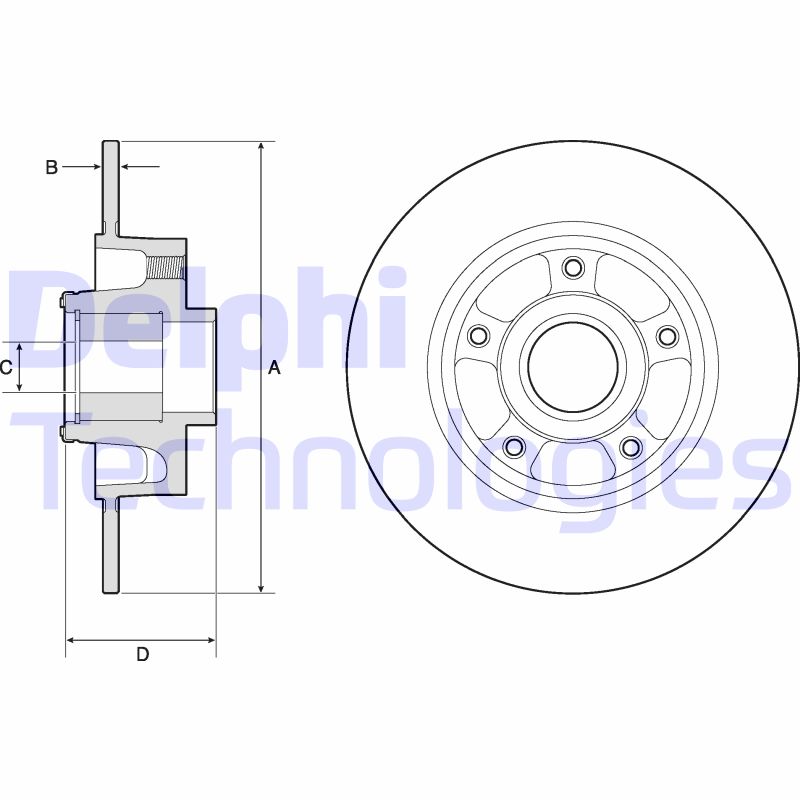 Remschijven Delphi Diesel BG9137RS