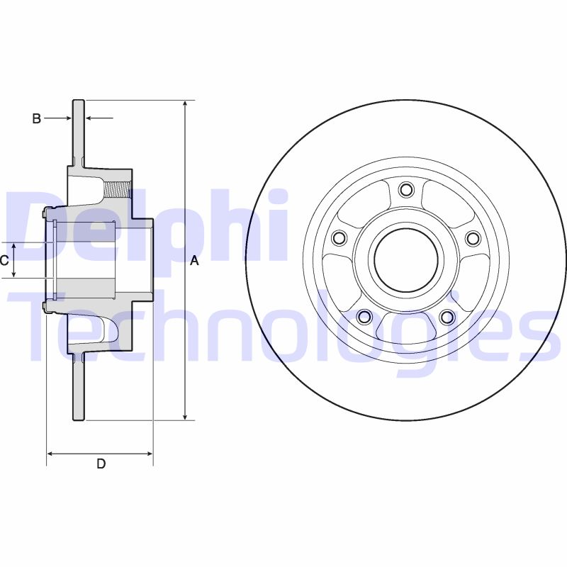 Remschijven Delphi Diesel BG9137RSC