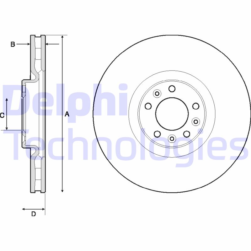 Remschijven Delphi Diesel BG9151C