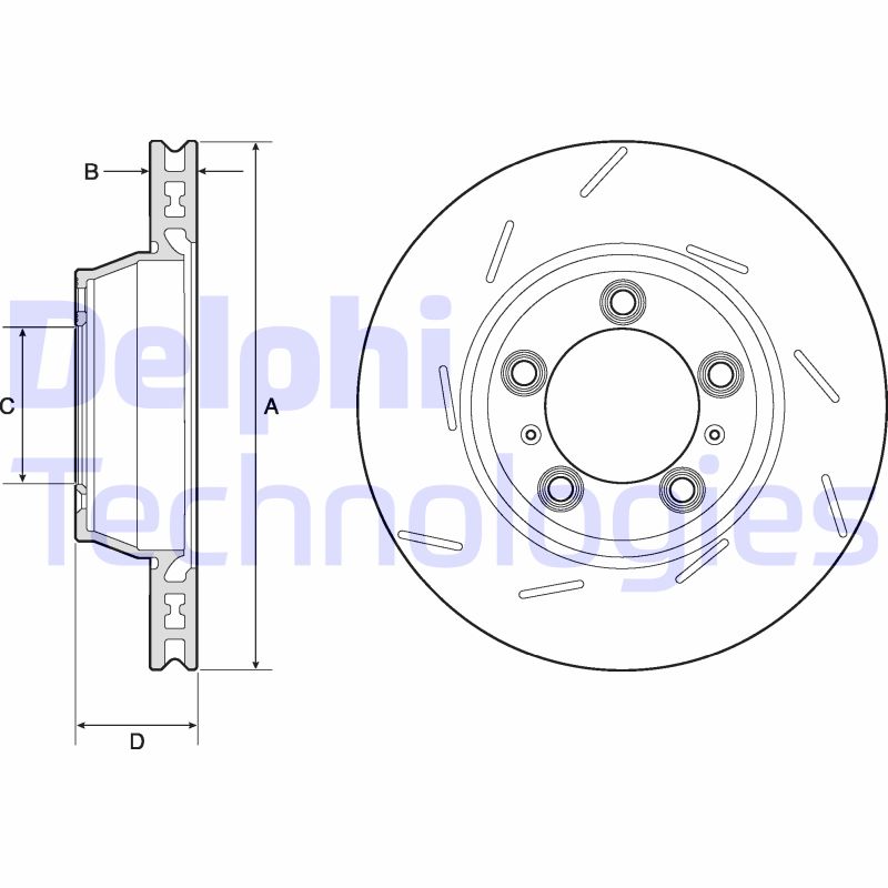 Remschijven Delphi Diesel BG9164C