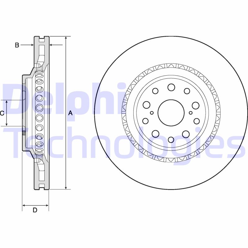 Remschijven Delphi Diesel BG9186C