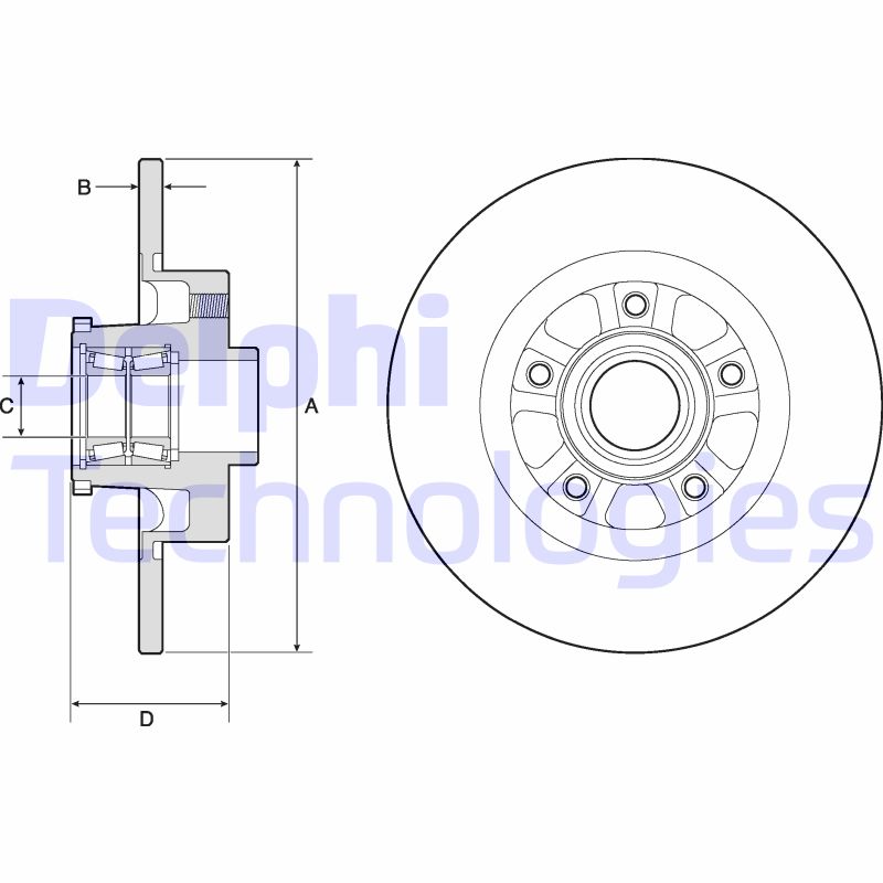 Remschijven Delphi Diesel BG9190RSC