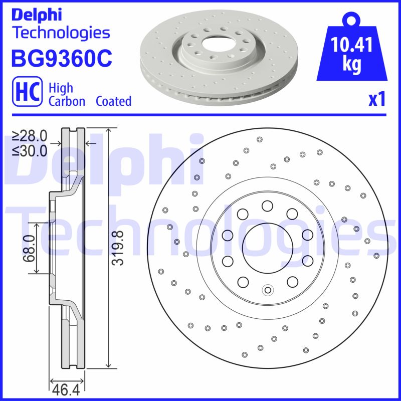 Remschijven Delphi Diesel BG9360C