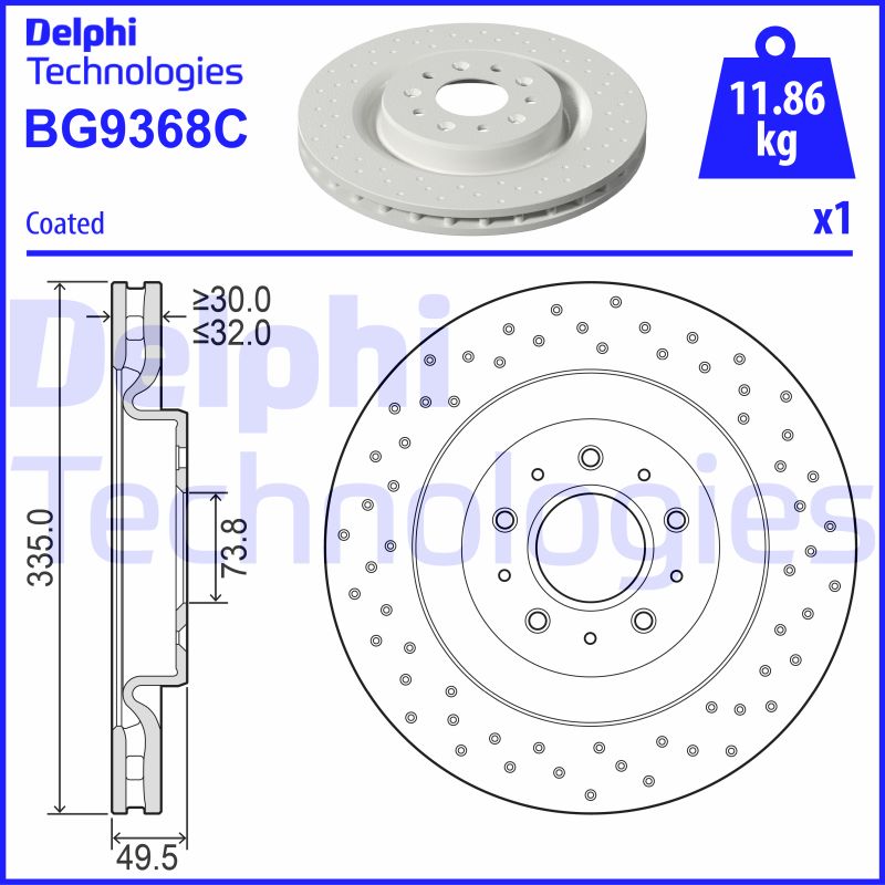 Remschijven Delphi Diesel BG9368C