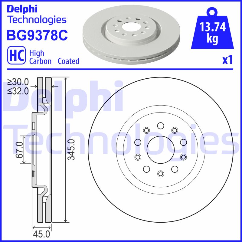 Remschijven Delphi Diesel BG9378C