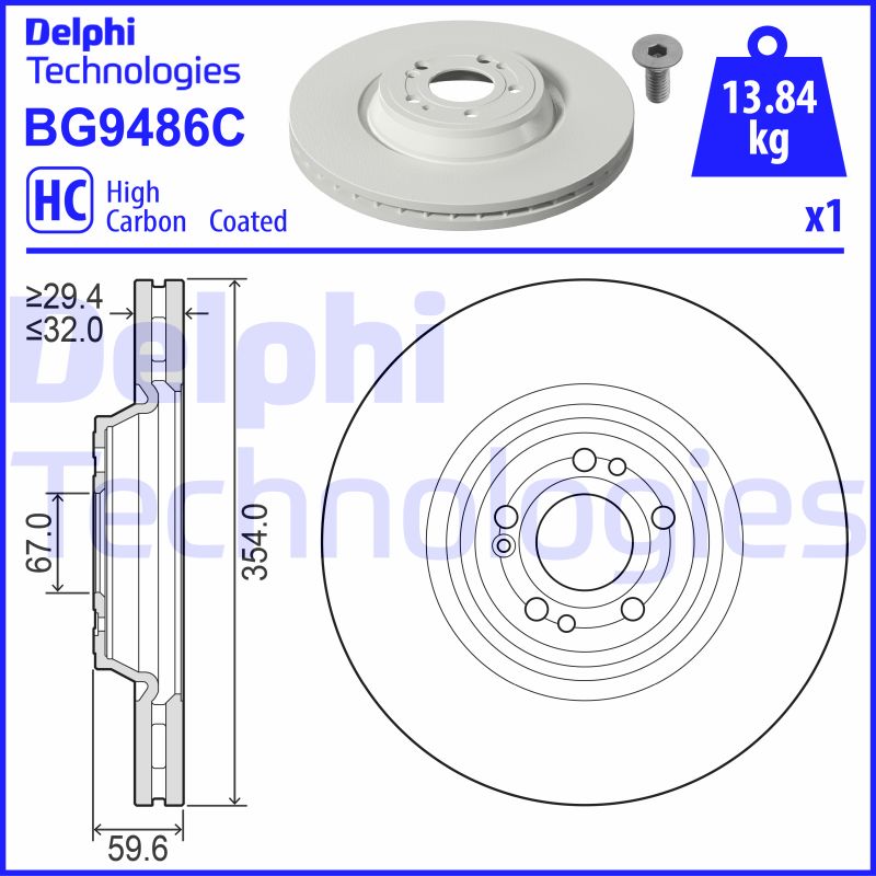 Remschijven Delphi Diesel BG9486C