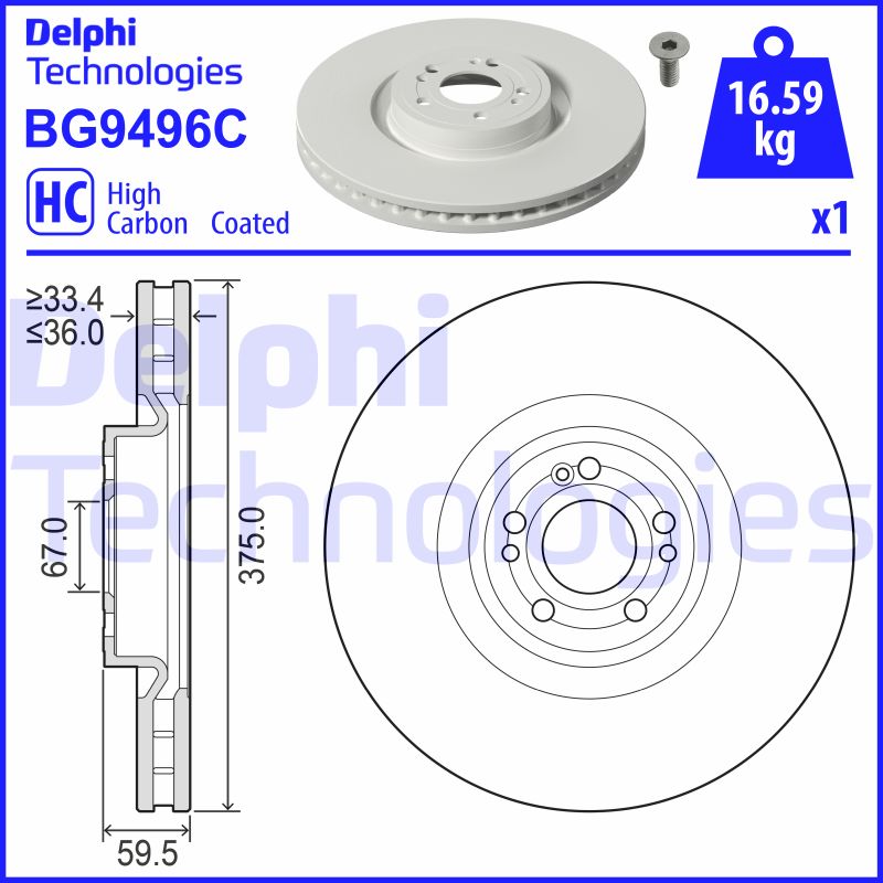 Remschijven Delphi Diesel BG9496C