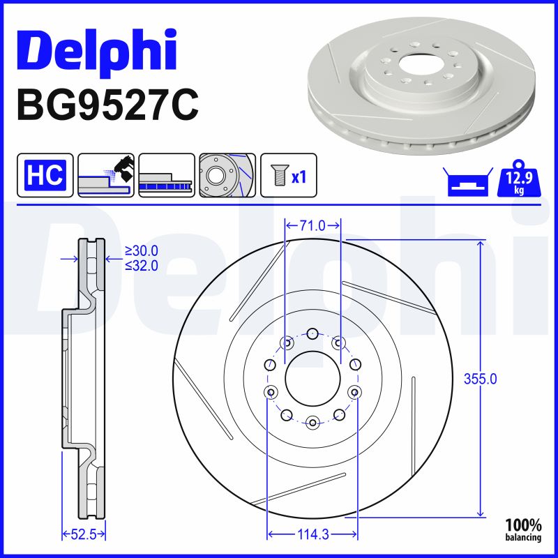 Remschijven Delphi Diesel BG9527C