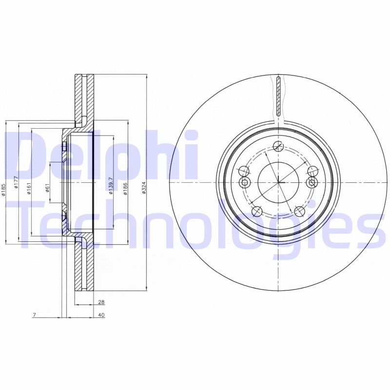 Remschijven Delphi Diesel BG9687