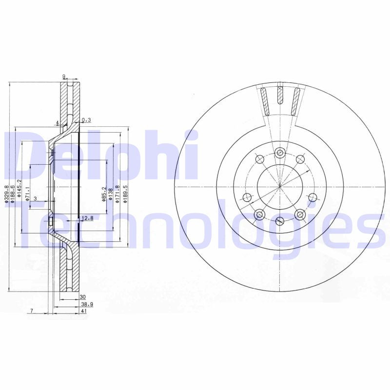 Remschijven Delphi Diesel BG9844