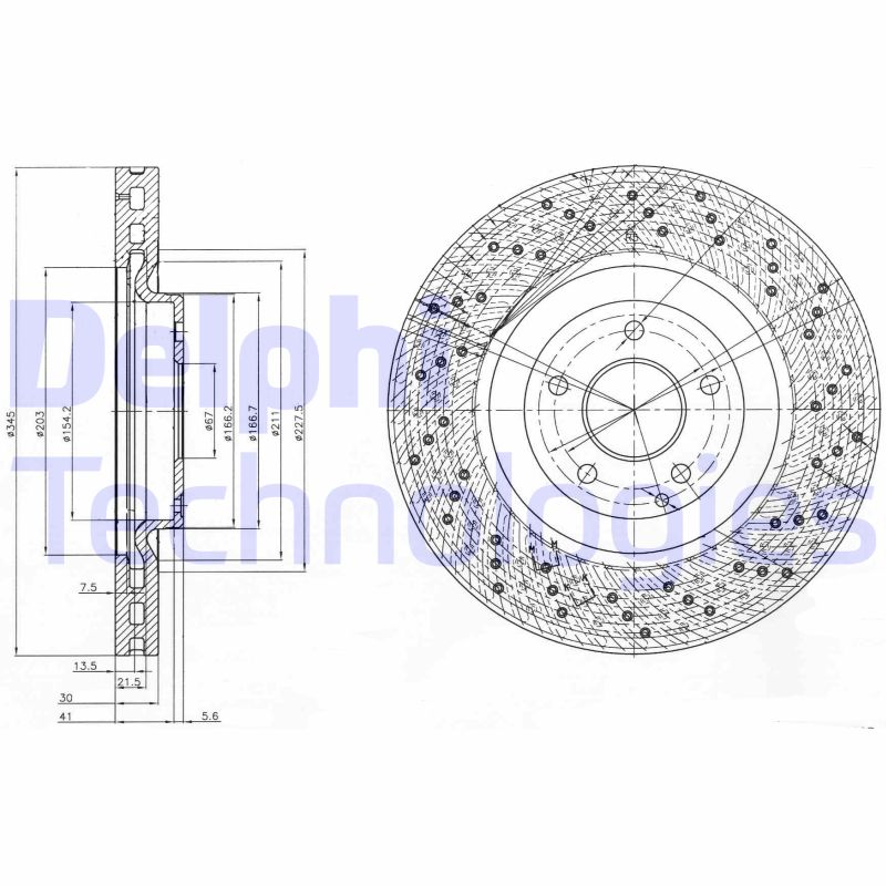 Remschijven Delphi Diesel BG9876