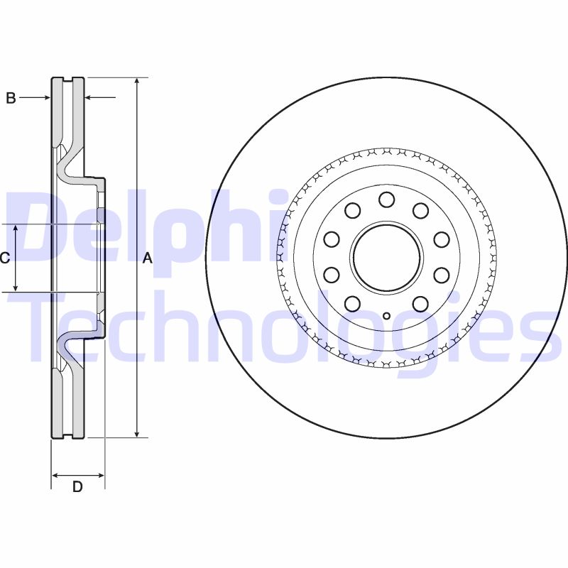 Remschijven Delphi Diesel BG9952