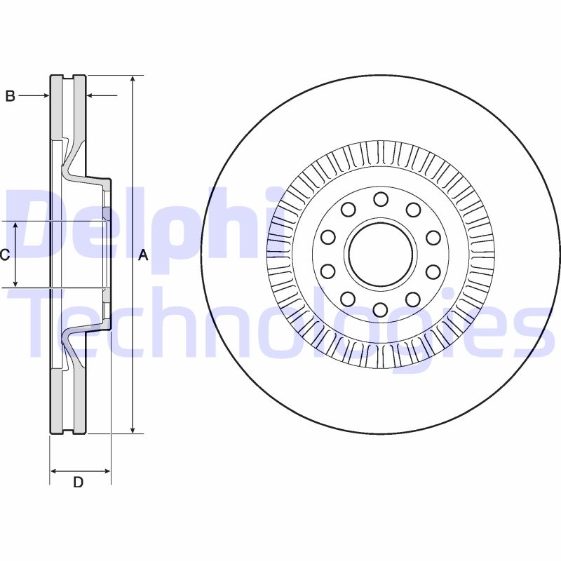 Remschijven Delphi Diesel BG9957