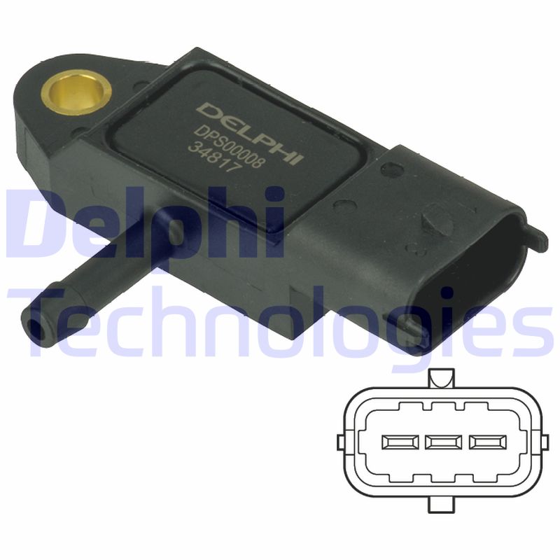 Uitlaatgasdruk sensor Delphi Diesel DPS00008