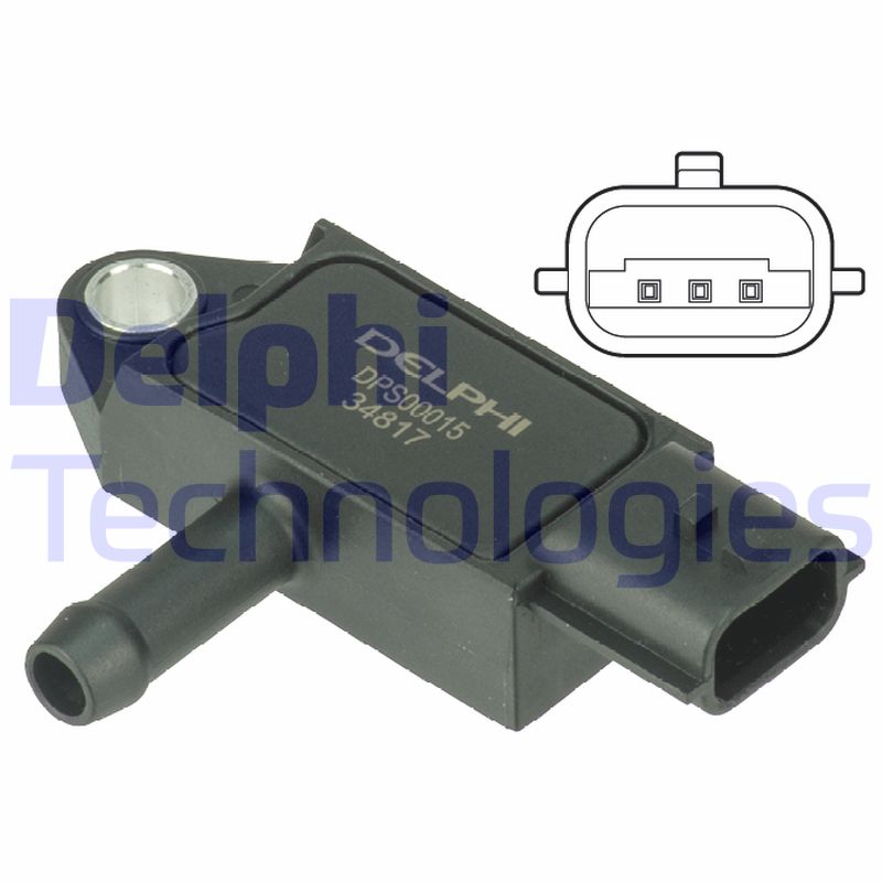 Uitlaatgasdruk sensor Delphi Diesel DPS00015