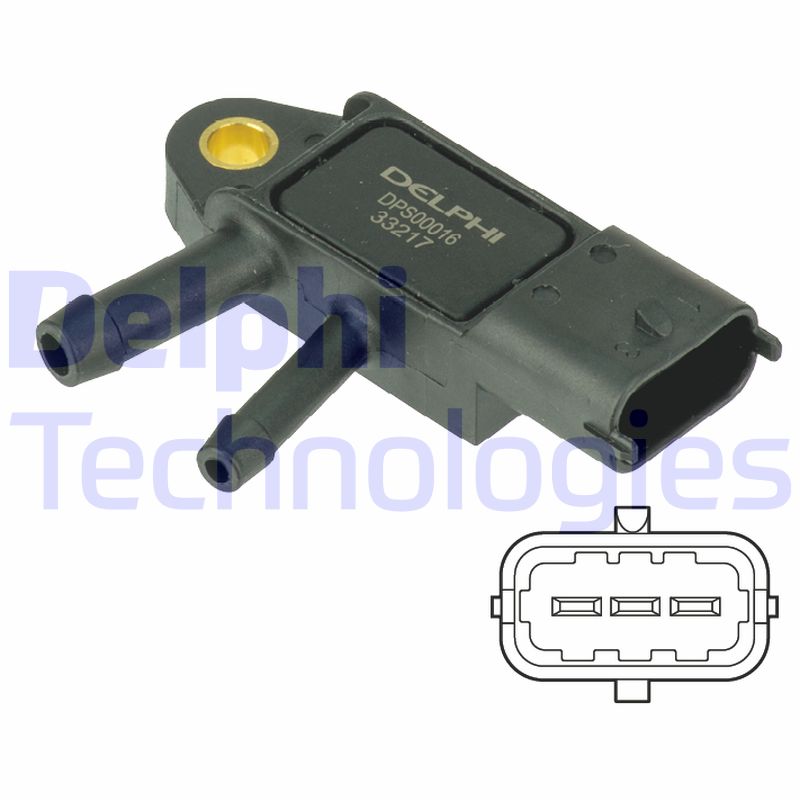 Uitlaatgasdruk sensor Delphi Diesel DPS00016