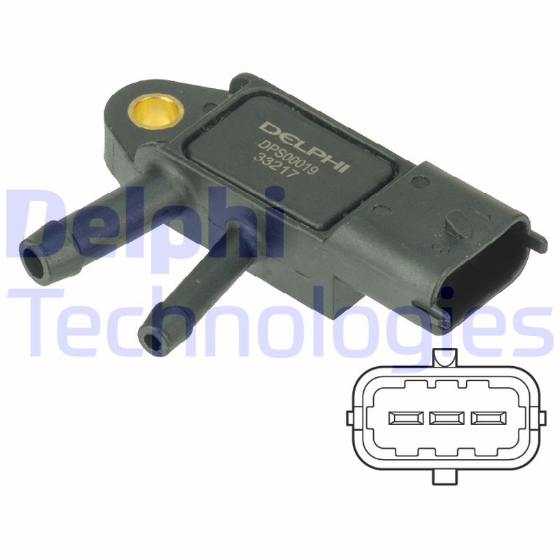 Uitlaatgasdruk sensor Delphi Diesel DPS00019