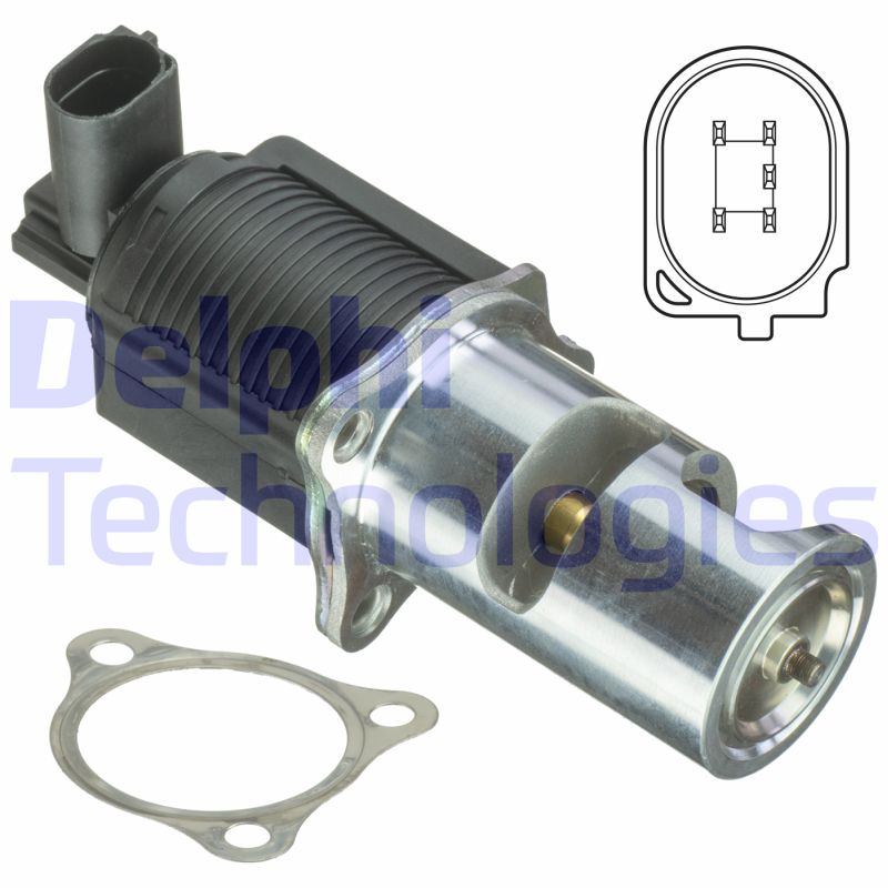 EGR-klep Delphi Diesel EG10405-12B1