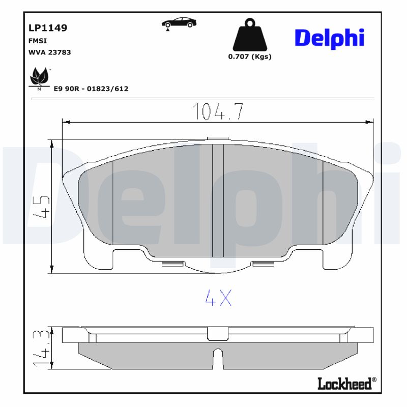Remblokset Delphi Diesel LP1149