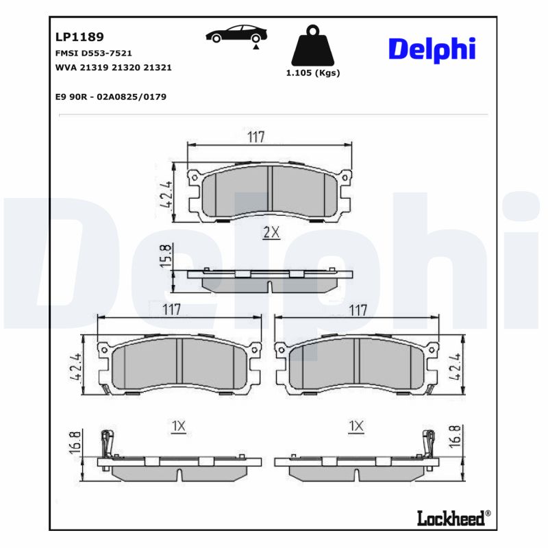 Remblokset Delphi Diesel LP1189
