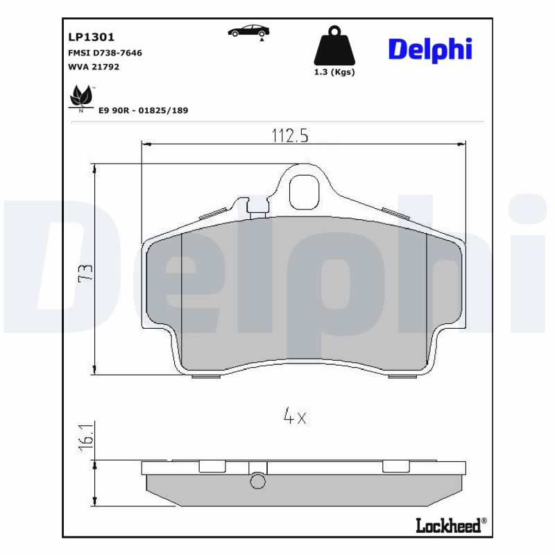 Remblokset Delphi Diesel LP1301