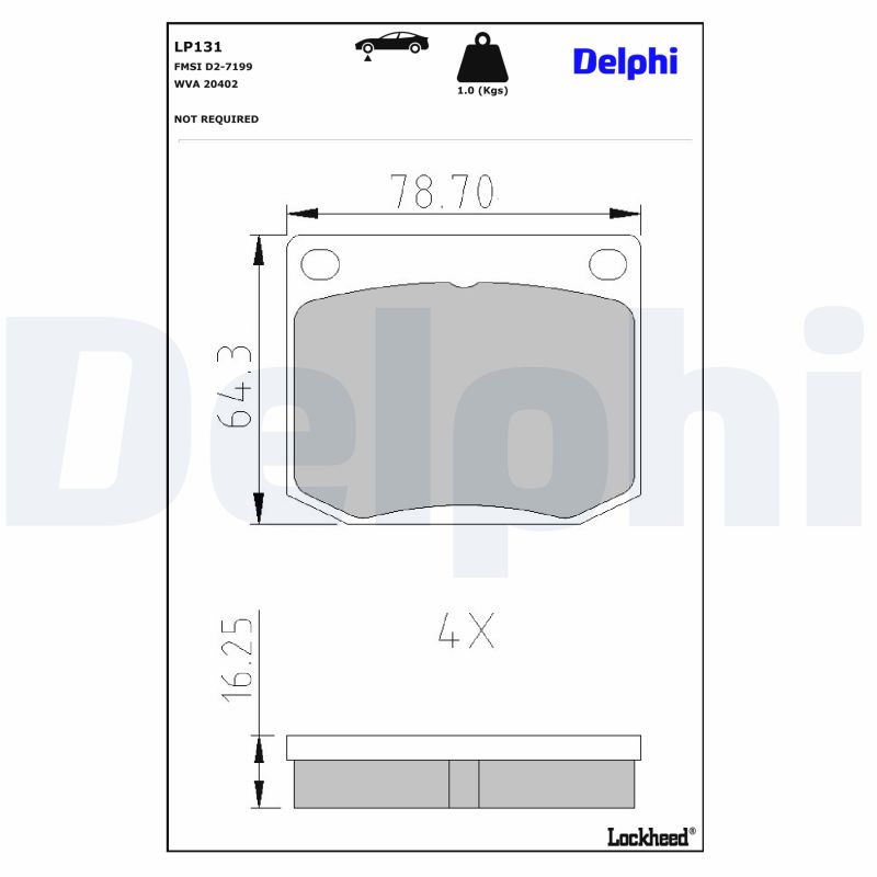 Remblokset Delphi Diesel LP131