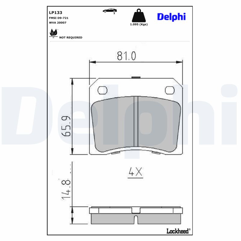 Remblokset Delphi Diesel LP133