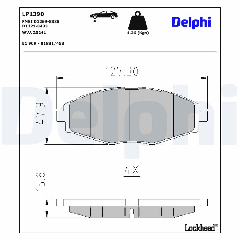 Remblokset Delphi Diesel LP1390