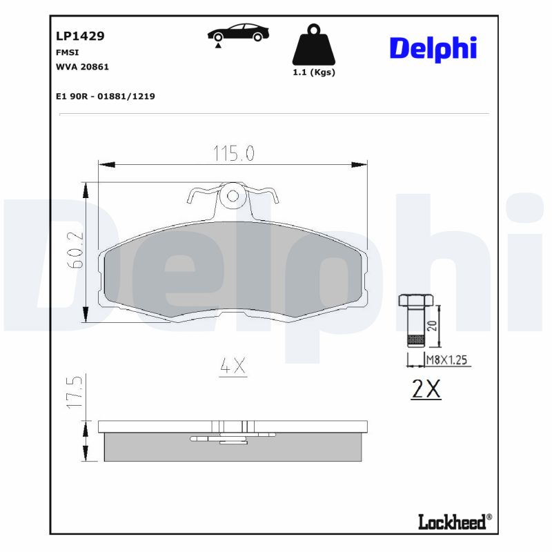 Remblokset Delphi Diesel LP1429