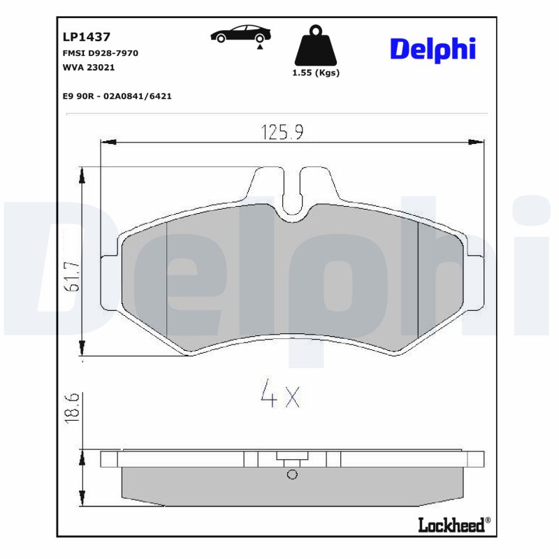 Remblokset Delphi Diesel LP1437