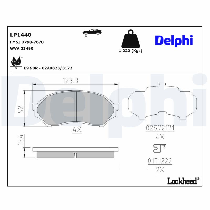 Remblokset Delphi Diesel LP1440
