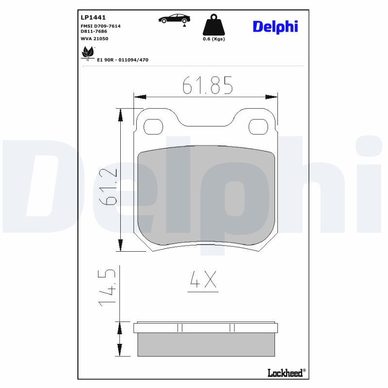 Remblokset Delphi Diesel LP1441