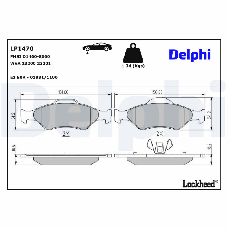 Remblokset Delphi Diesel LP1470