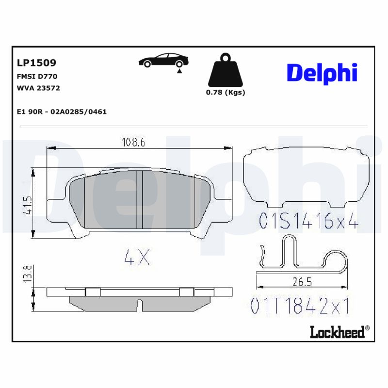 Remblokset Delphi Diesel LP1509