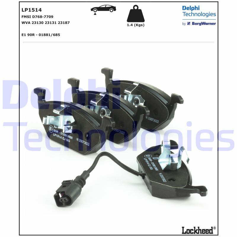 Delphi Diesel Remblokset LP1514