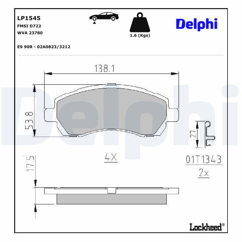 Remblokset Delphi Diesel LP1545