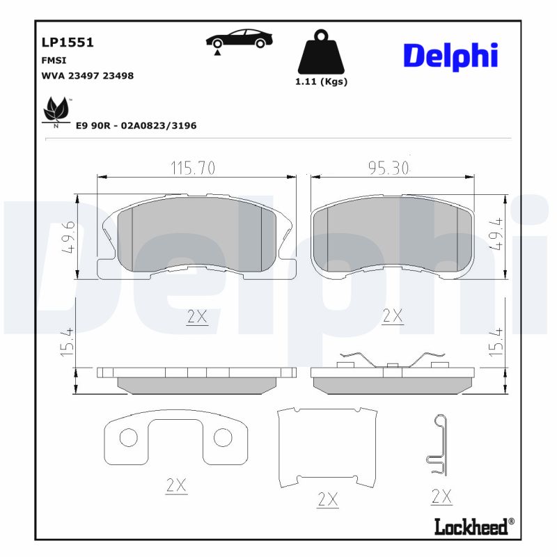 Remblokset Delphi Diesel LP1551