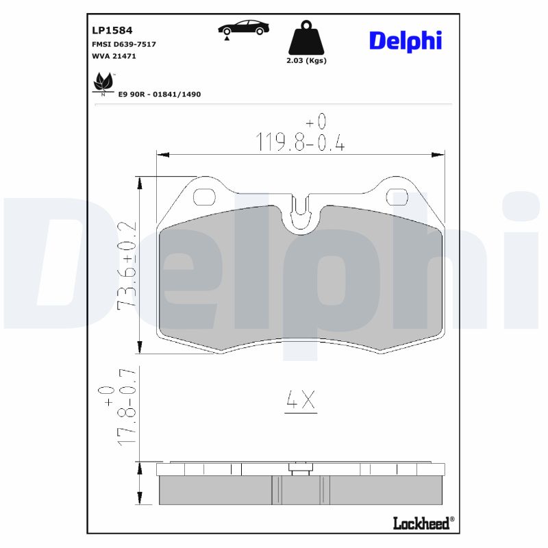 Remblokset Delphi Diesel LP1584