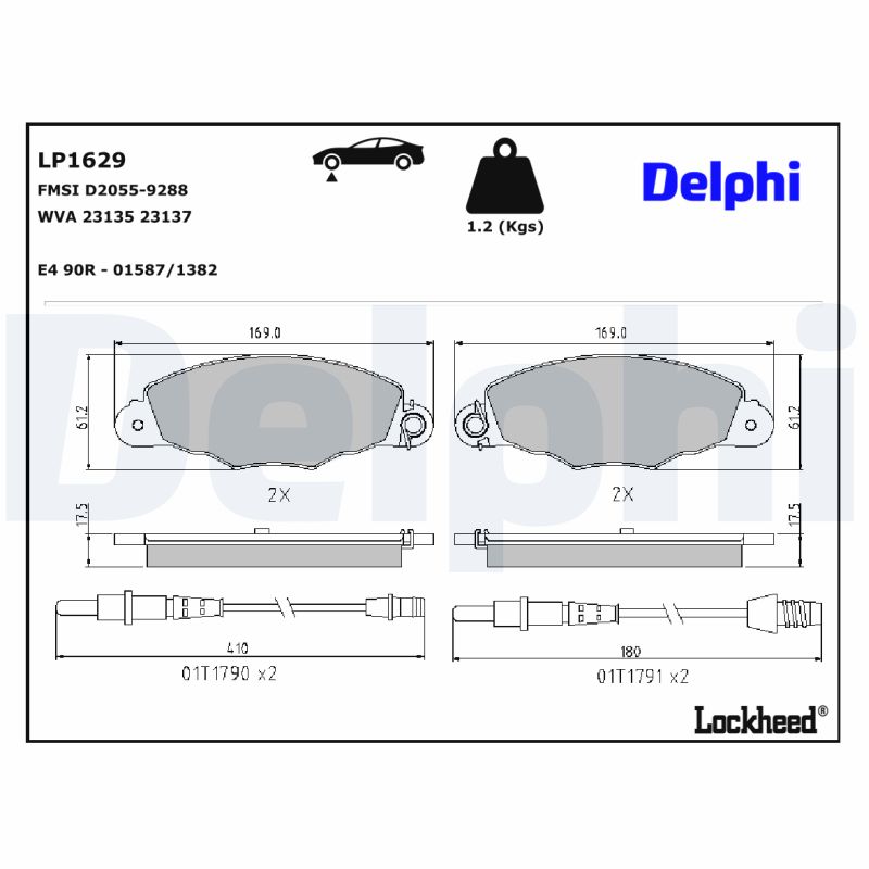 Remblokset Delphi Diesel LP1629
