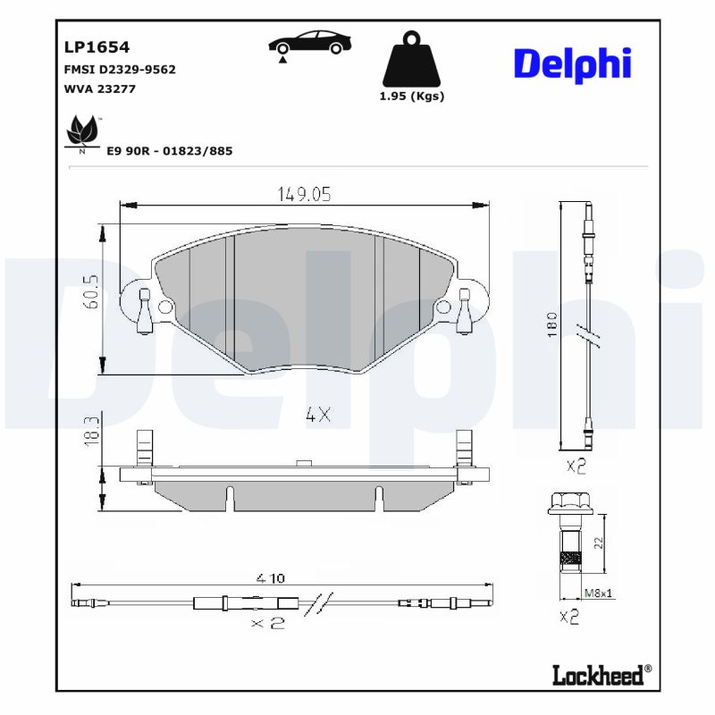 Remblokset Delphi Diesel LP1654