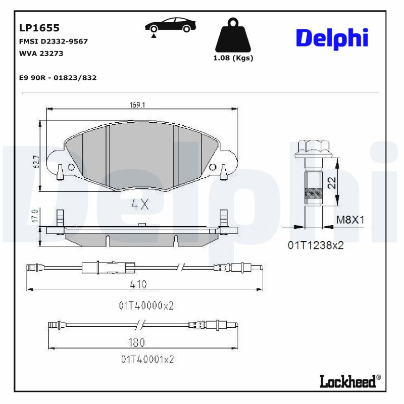 Remblokset Delphi Diesel LP1655
