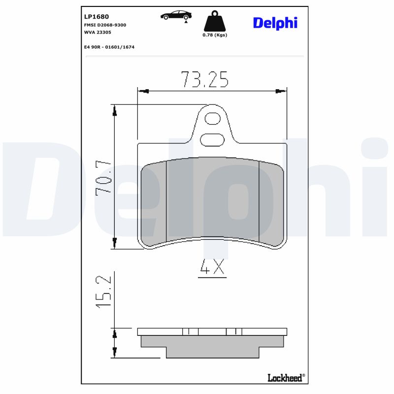 Remblokset Delphi Diesel LP1680