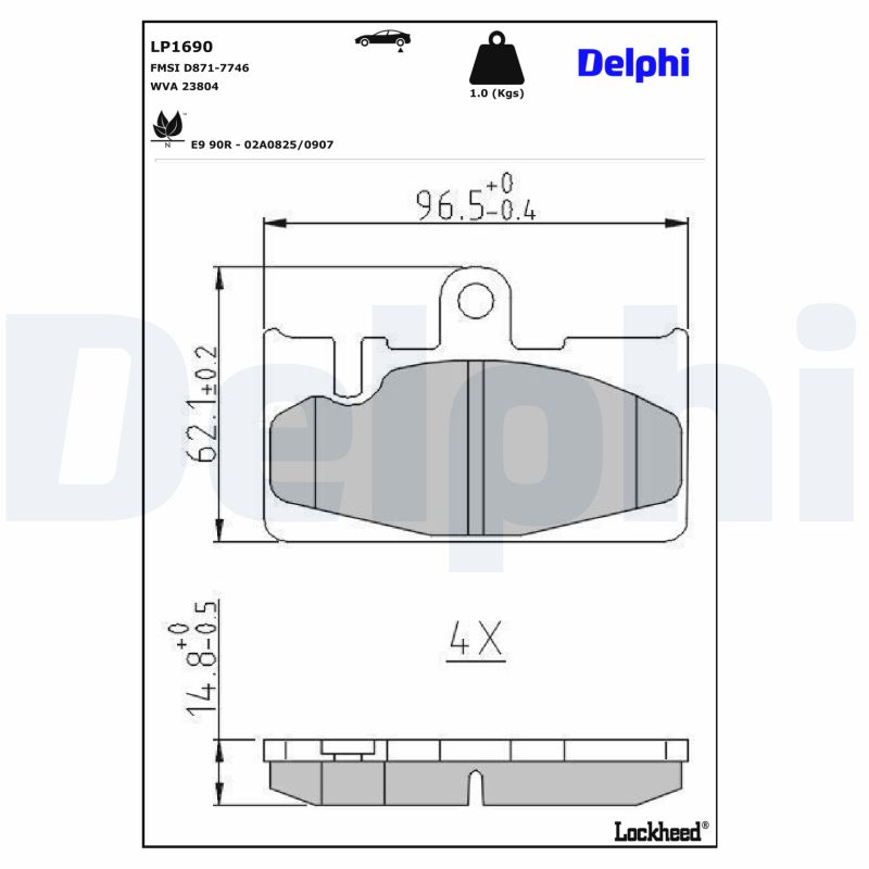 Remblokset Delphi Diesel LP1690